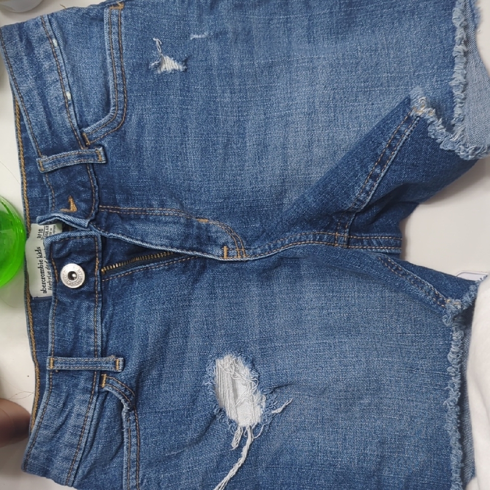 Abercrombie Kids High Rise Blue Denim Shorts